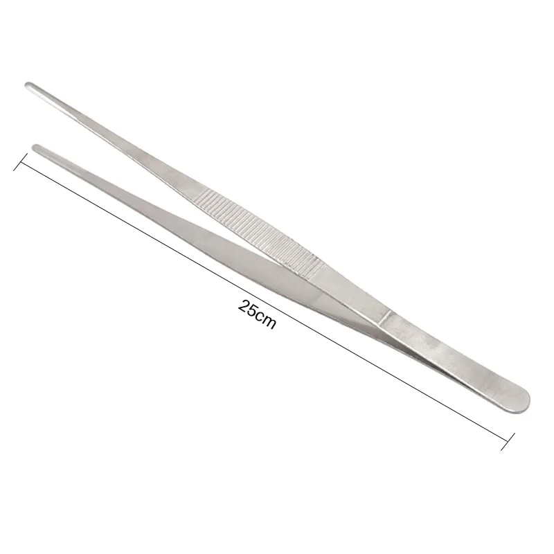 Пинцет медицинский прямой из нержавеющей стали 14-25 см | Дом и сад