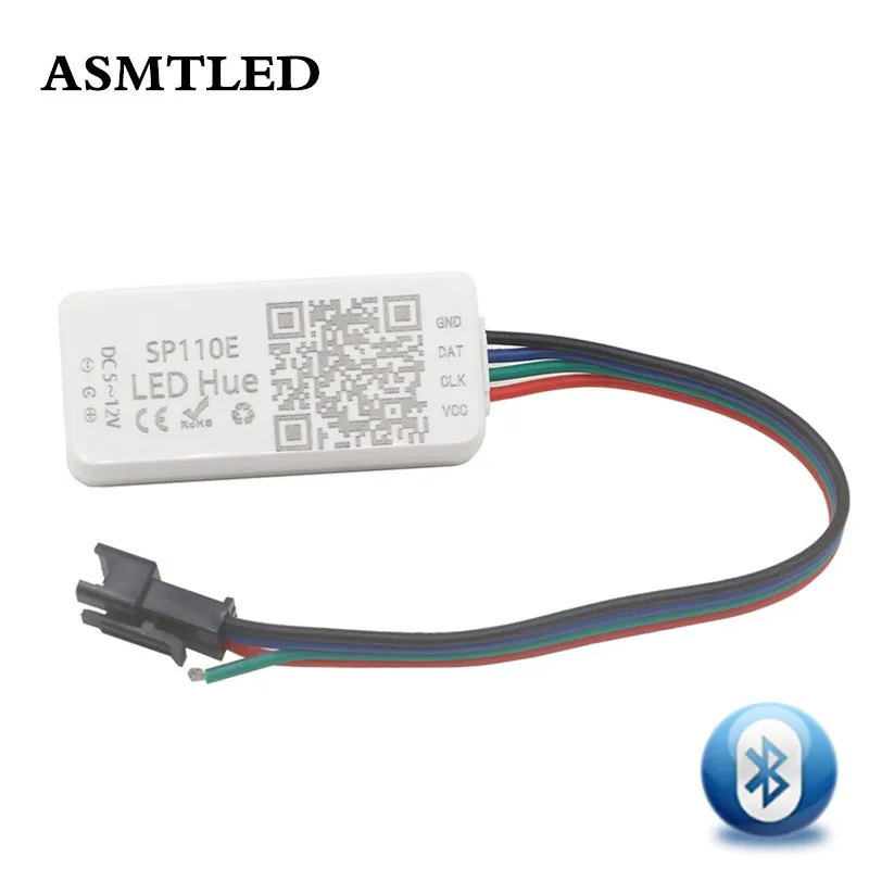 DC5 12V SP110E Bluetooth Pixel светодиодный RGB контроллер WS2811 WS2812B SK6812 RGBW APA102 WS2801 пикселей