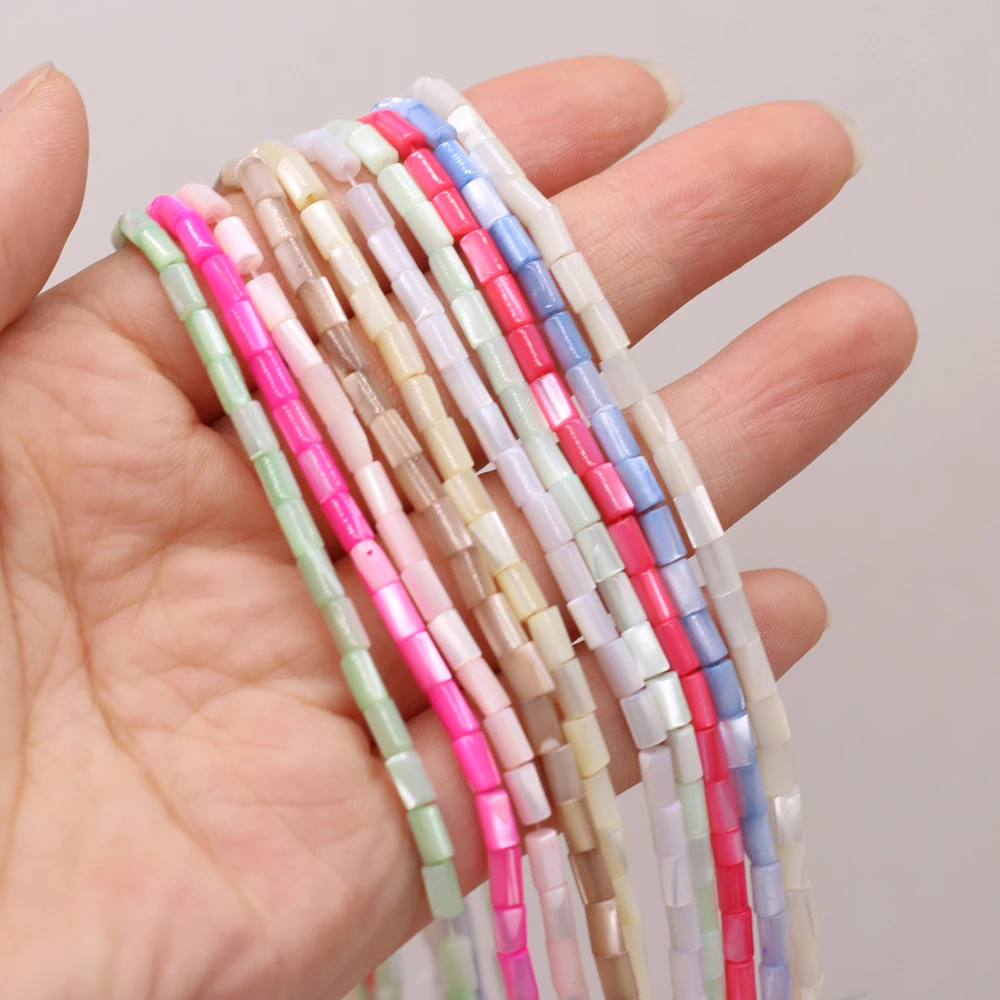 

Natural Shell Cylindrical Beads 3x5mm for DIY Jewelry Making Necklace Earrings High Quality Gift