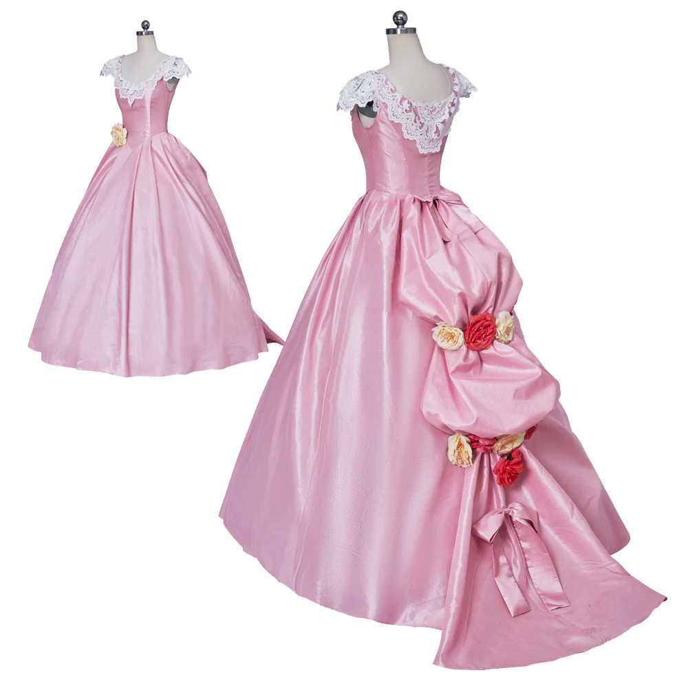 

Розовое свадебное платье «Фантом Оперы», «Кристин Даа», костюмы для косплея, платье Кристин, платье в викторианском стиле, платье