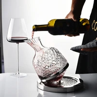 1500ml creativity crystal glass cup rotation tumbler wine aerator decanter glass cup for wine glasses mug cup creative gifts
