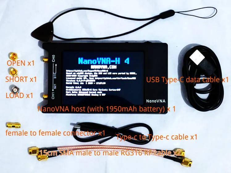 

NanoVNA-H4 4inch 10KHz~1.5GHz VNA HF VHF UHF UV Vector Network Analyzer Antenna Analyzer