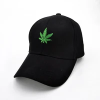 fashion embroidery maple leaf baseball cap weed snapback hats for men women cotton swag hip hop cap