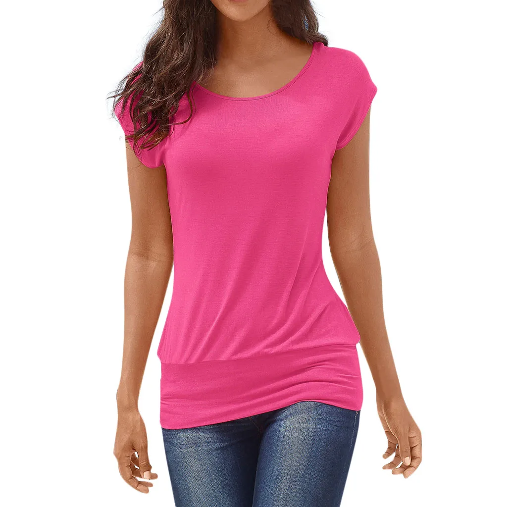 Женская футболка с круглым вырезом Однотонная женская облегающая сетчатый топ