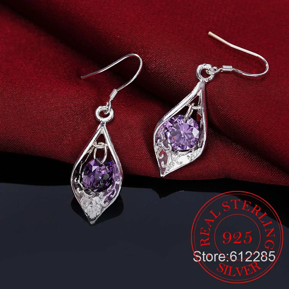 Серьги из серебра 925 пробы свадебные украшения аксессуары корейские длинные