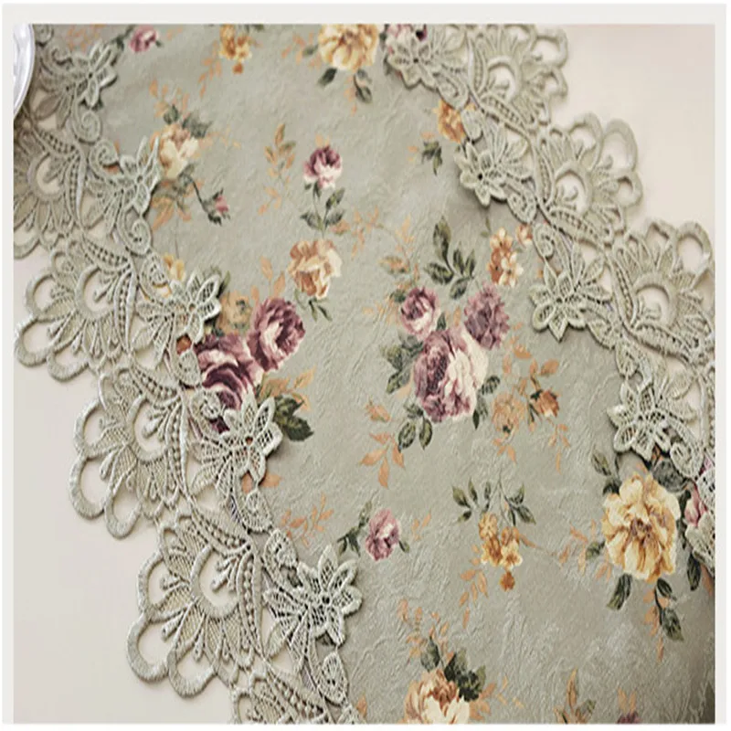 Роскошные кружевные простые скатерти SBB Элегантная вышивка Уютный домашний