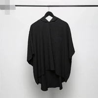 mens hooded short sleeve t shirt summer new black hong kong style bat sleeve youth fashion trend versatile t shirt
