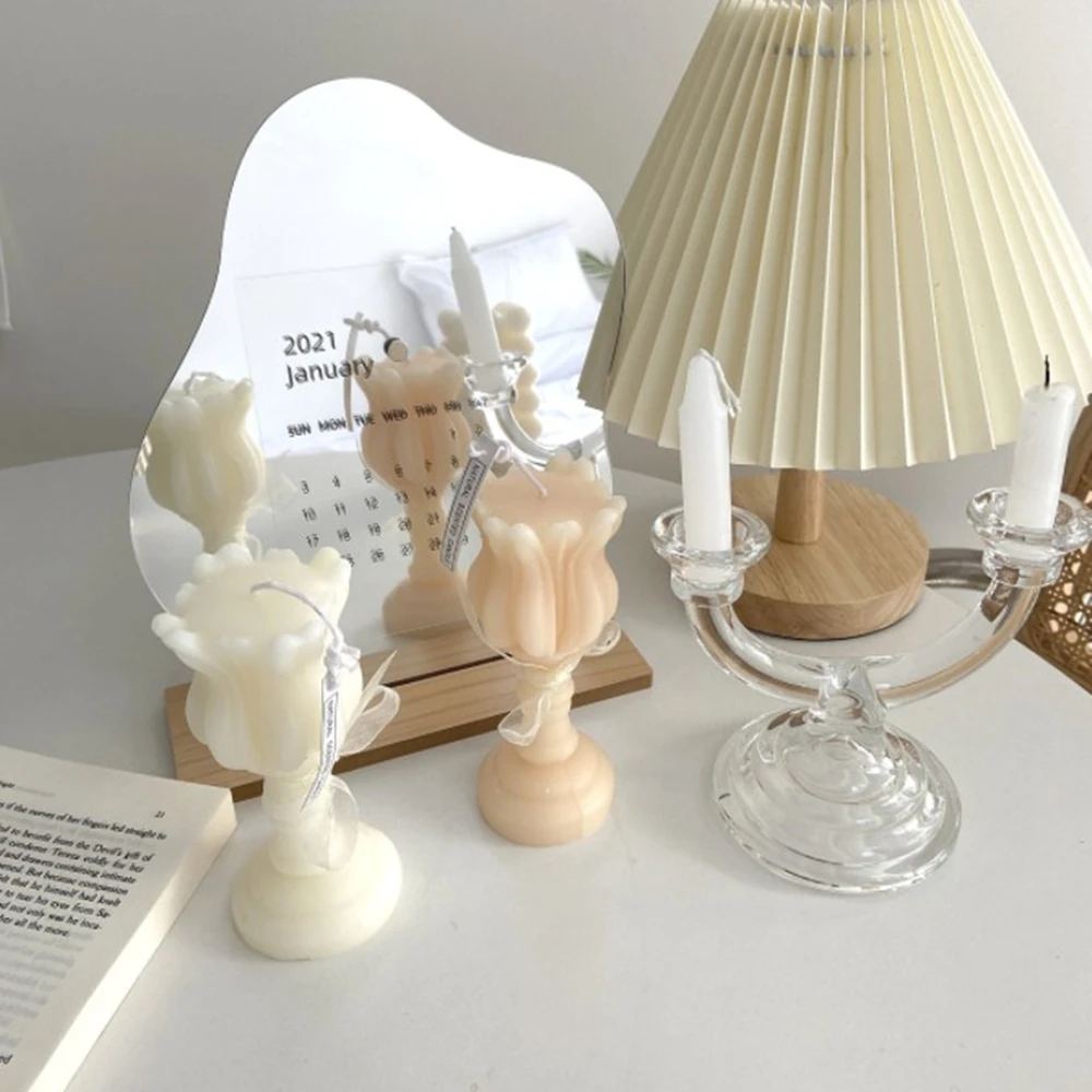 3d форма для свечи в виде тюльпана инструмент изготовления свечей из соевого