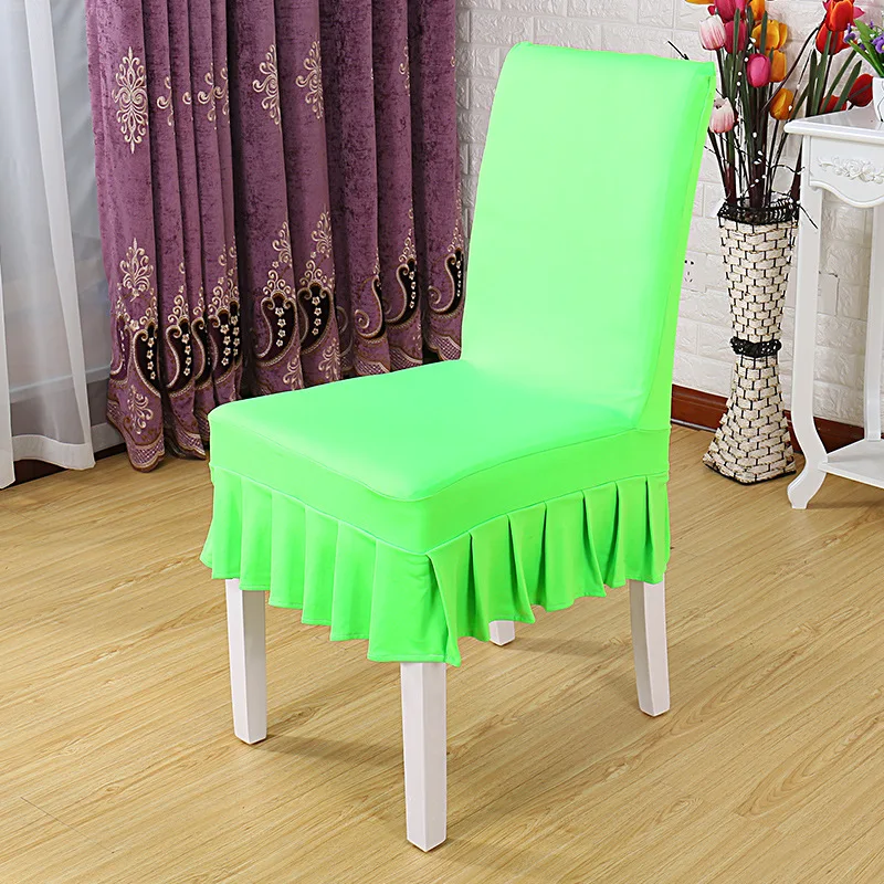 Одноцветная универсальная юбка чехлы на стулья для отелей Отель Свадьба Банкет