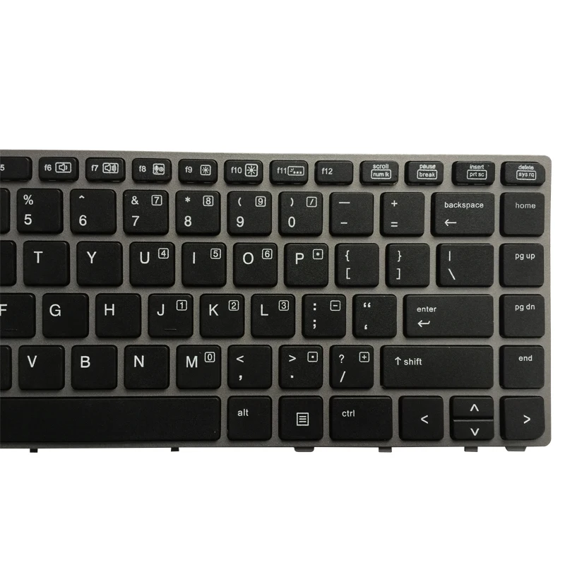 Новая клавиатура для ноутбука HP EliteBook Folio 9470M 9470 9480 9480M с серой рамкой без подсветки
