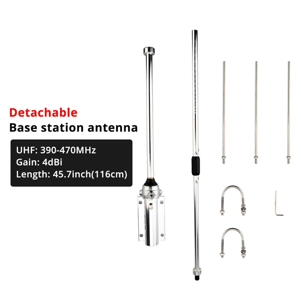 RETEVIS MA01 Стекло Сталь всенаправленная базовая станция антенна SL16 разъем UHF 390-470 МГц для RT97 ретранслятор/автомобильное мобильное радио - Цвет: UHF 390-470MHz