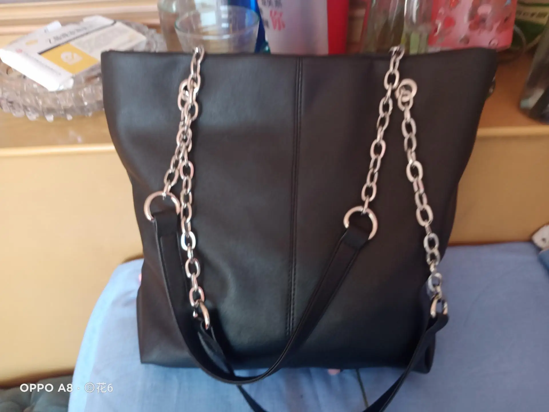 

Fashion women bag tote chain OL girl bag large underarm women vintage shoulder bag shopping casual black huy7887