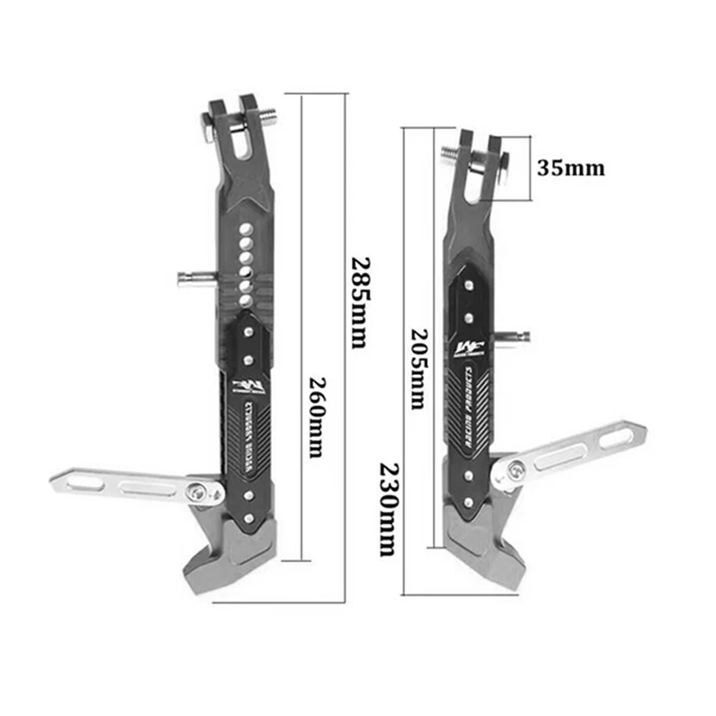 Универсальная регулируемая подножка для мотоцикла бандаж ног парковки боковая