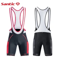 santic mens cycling bib shorts padded mtb bicycle pants men breathable lightweight reflective mountain riding bottom asian size
