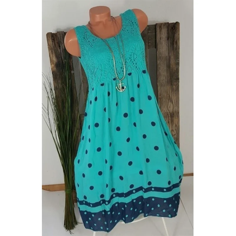 ZOGAA для женщин размера плюс Модное платье без рукавов в винтажном стиле Платье с