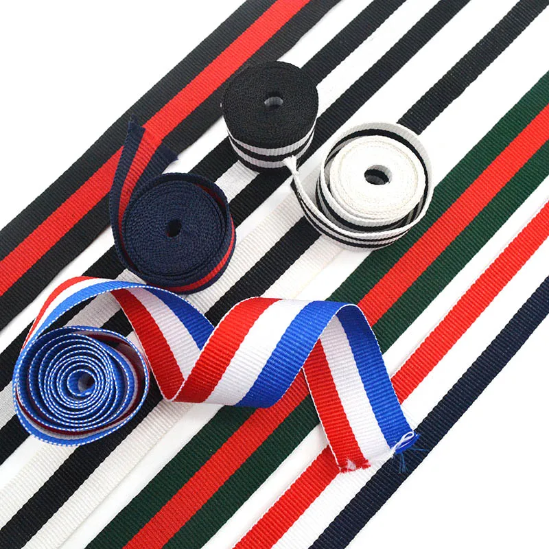 Ленты из полиэстера в рубчик трехцветная тесьма 2 ярда для шитья обуви украшения