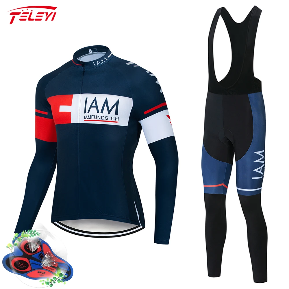 IAM, длинный рукав, Pro, Велоспорт, Джерси, набор, весна, MTB, велосипед, одежда, одежда для велосипеда, Ropa, Майо, Велоспорт, набор
