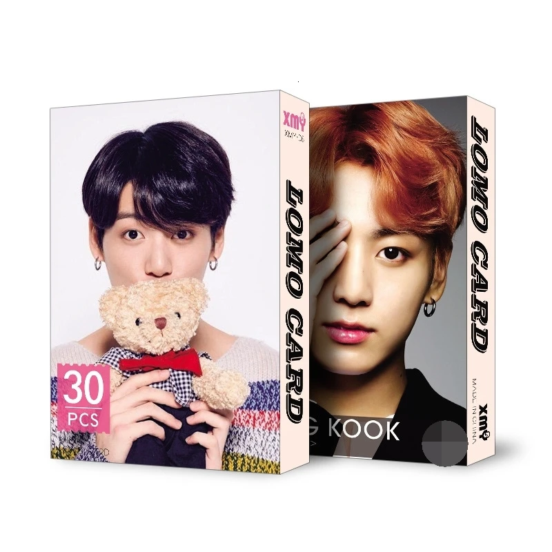30 шт./компл. Мода Kpop bangtan boys Фотокарта JUNGKOOK в Цзиминь фотоальбом lomo карта Плакат kpop bangtan boys расходные материалы - Цвет: 77 JK