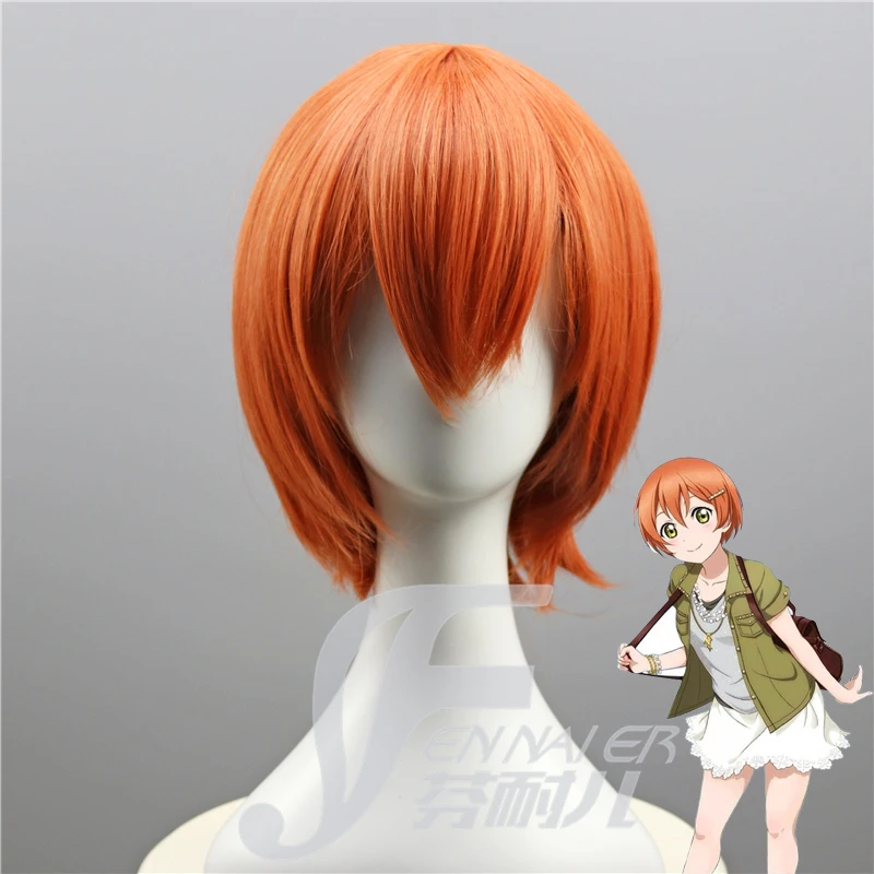Парик для косплея из японского аниме LOVE LIVE Rin Hoshizora апельсиновые костюмы коротких