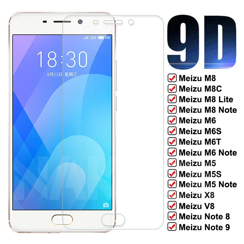 Защитное стекло 9D для Meizu C9 Pro M8 M6 M5 Note 9 8 закаленное защитное экрана X8 V8 M8C M6T M6S M5S M5C
