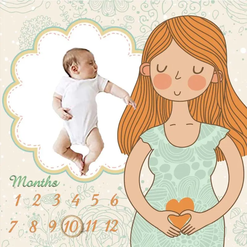 Новорожденный ежемесячный новогодний реквизит для фотосъемки милые цветочные