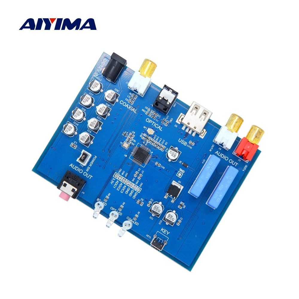 

AIYIMA HiFi Decoder DAC 192KHz 24BIT Optical Fiber Coaxial USB Bluetooth 5.0 Receiver Input MP3 WMA WAV FLAC APE Decoding