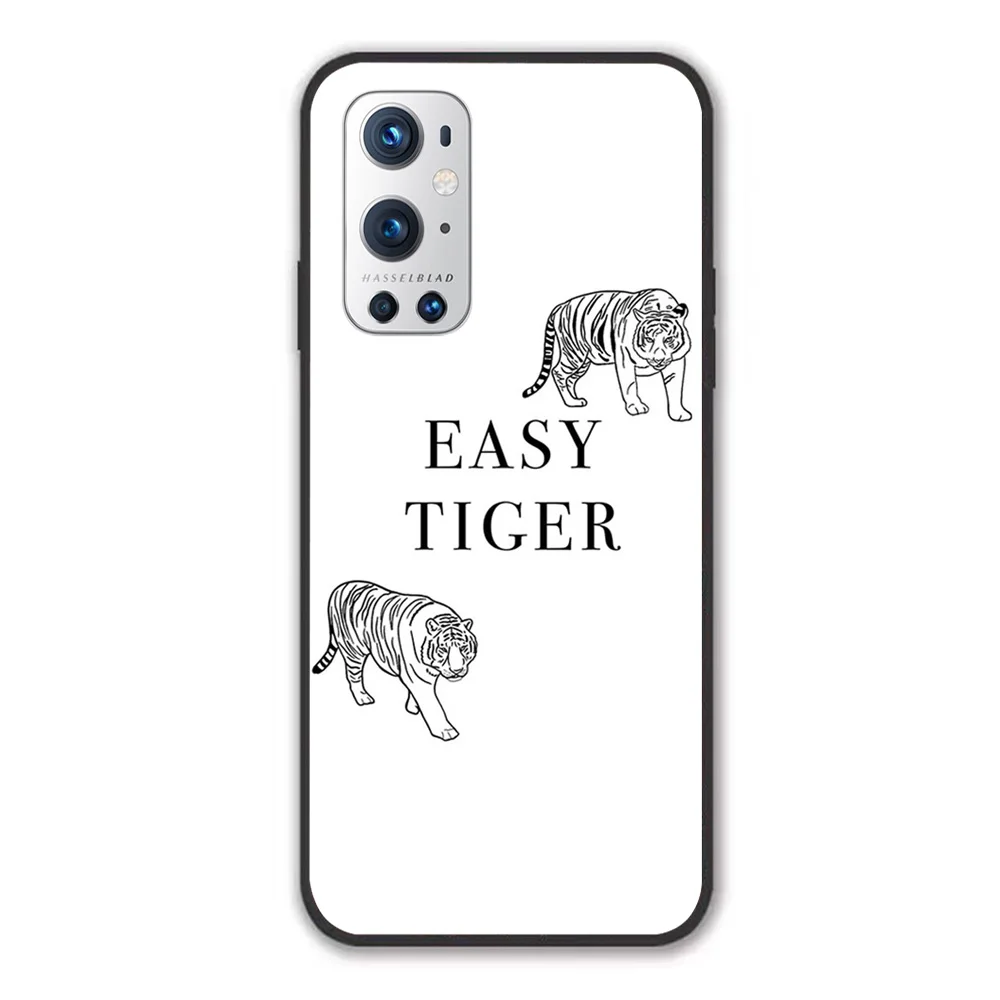 

For OnePlus Easy Tiger artwork Soft TPU Border OnePlus 7 7T 7Pro 8 8T 8Pro 9 9Pro Case