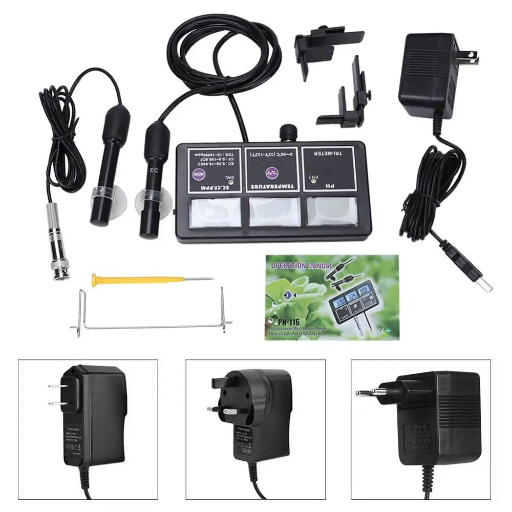 PH 116 тестер качества воды er монитор рН метр мультипараметрический Измеритель для