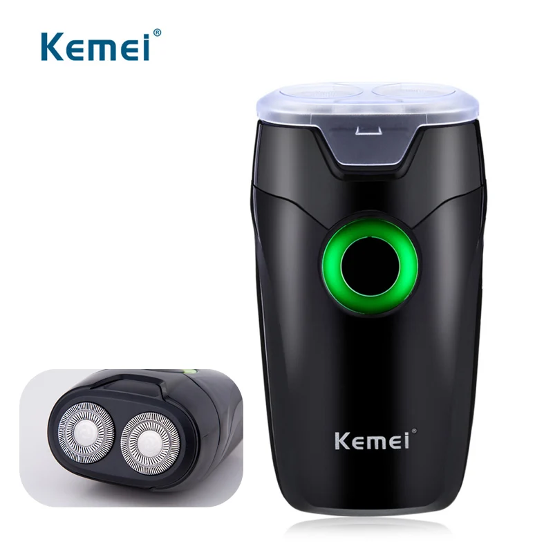Аккумуляторный триммер для бороды Kemei портативная бритва с плавающими 3d лезвиями