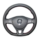 Искусственная кожа черного цвета, для автомобилей Volkswagen VW Golf 7 VII, Golf Sportsvan SV, Polo, Passat, Variant, Touran, чехлы рулевого колеса автомобиля