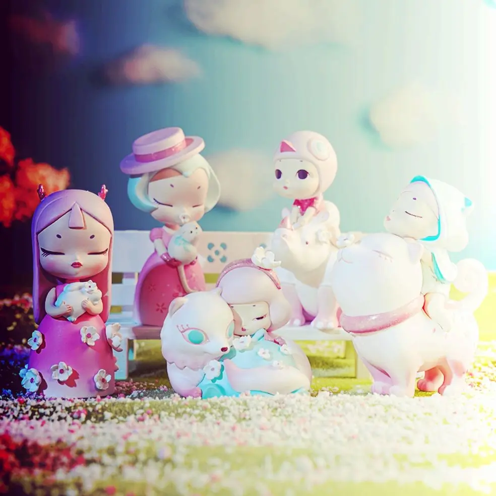 

Mystery Box Cute Toys Kemi Life Kemilift White Night Fairy Tale Cherry Blossom Series Blind Box Handmade Girl Gifts Home Decore