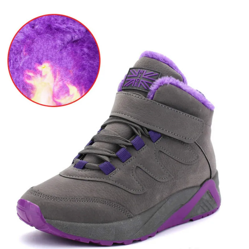 Женские кроссовки 2019 Женская Вулканизированная обувь женские плюшевая зимняя