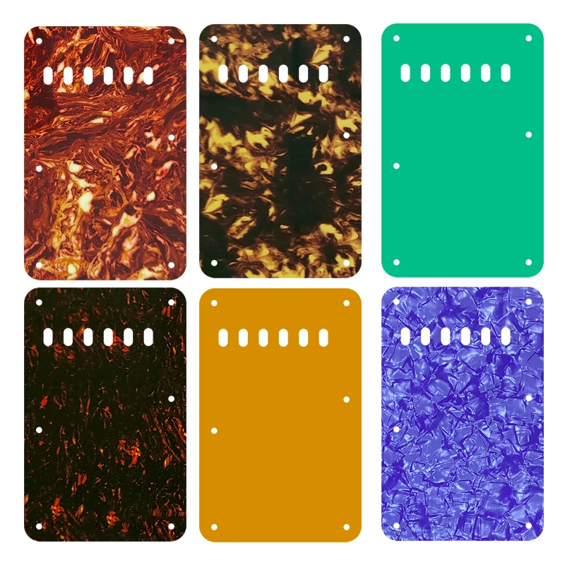 

Fei Man Custom Guitar Parts - For US Strat Guitar 6 Holes Tremolo Cover Back Plate Guitar Pickguard Scratch Plate