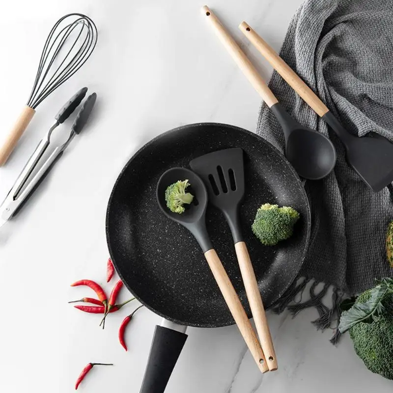 12 шт. силиконовых кейсов Тернер суповая ложка шпатель кисточки скребок