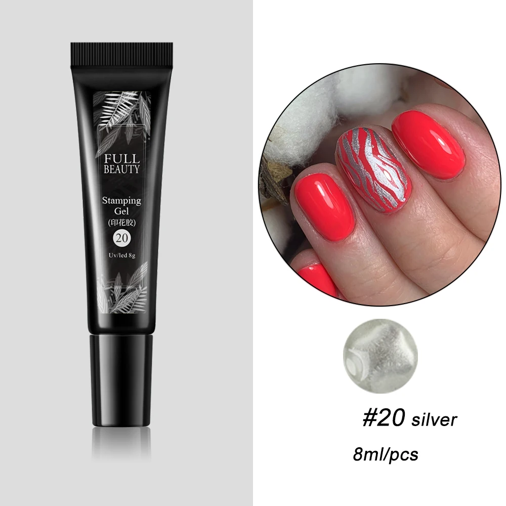 8 мл неоновый гель краска для стемпинга набор флуоресцентных розовый золотой