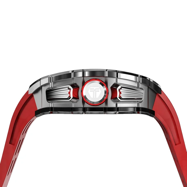 TSAR BOMBA Mens Watch Top Brand Luxury Tonneau Clock 50M Waterproof Stainless Steel Wristwatch Sport Chronograph Watch for Men 3