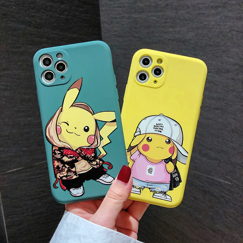 Чехлы для телефонов Apple IPhone 7 8 Plus X XS Max XR 11 Pro с изображением покемона Пикачу