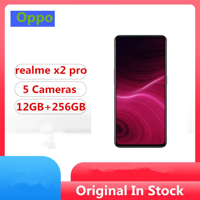 Оригинальный мобильный телефон Realme X2 Pro Snapdragon 855 Plus Android 9 0 6 5 дюйма 90 Гц 12 Гб ОЗУ 256