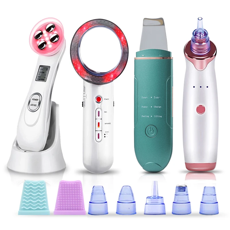 Beauty EMS Radio Frequency RF Blackhead Remover Skin Scrubber Infrared Body Slimming Massager Cavitacion Galvanica Cleaning Face