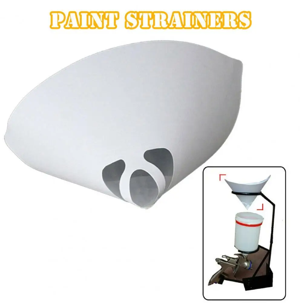 

50Pcs Paper Strainer Conical Shape High Density White 190 Micron Paint Paper Filter for Car