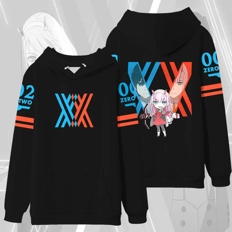Аниме Толстовка Darling in the franxx 02 ZERO TWO HIRO ICHIGO Косплей Толстовка с капюшоном полноцветный пуловер с принтом Подростковая ПАРА ПАЛЬТО