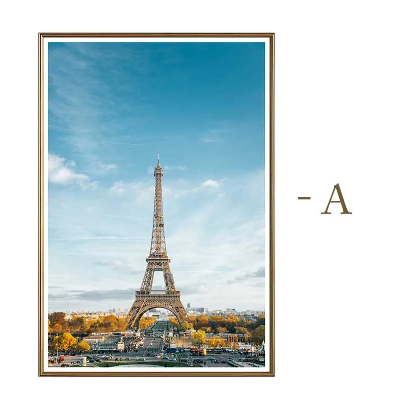 

Modern City Landscape Canvas Painting Paris Eiffel Tower Wall Art Poster Nordic Print Pictures for Living Room Home Decor