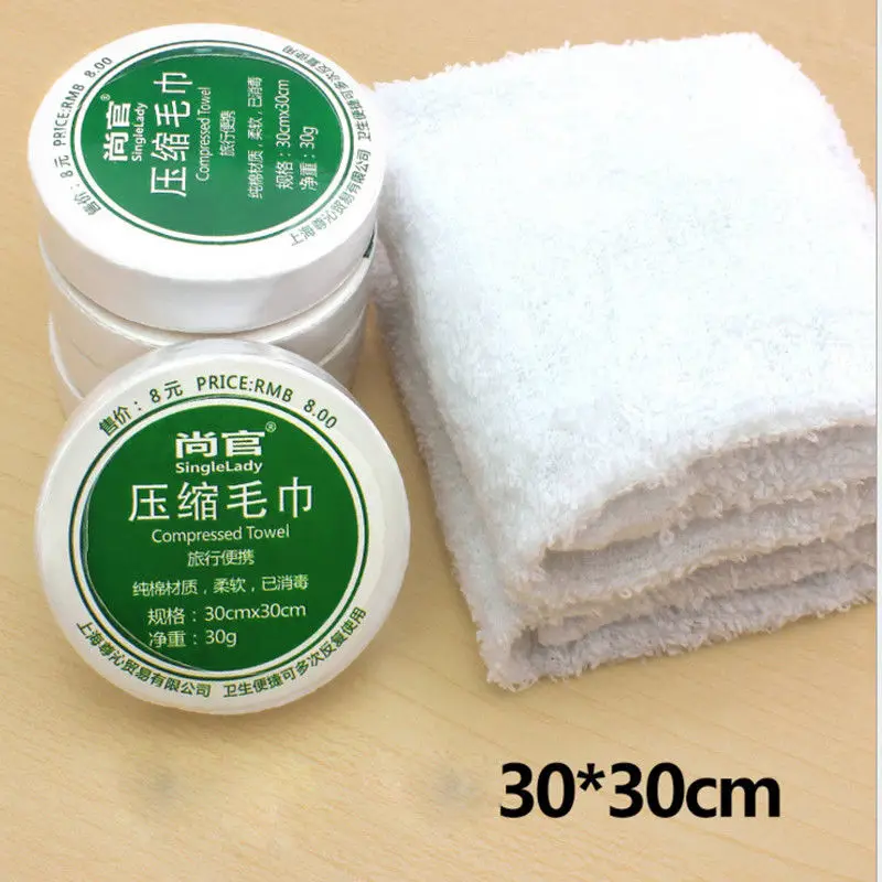 

Magic Mini Compressed Towel Cotton Face Washcloth Travel Reusable Size S L