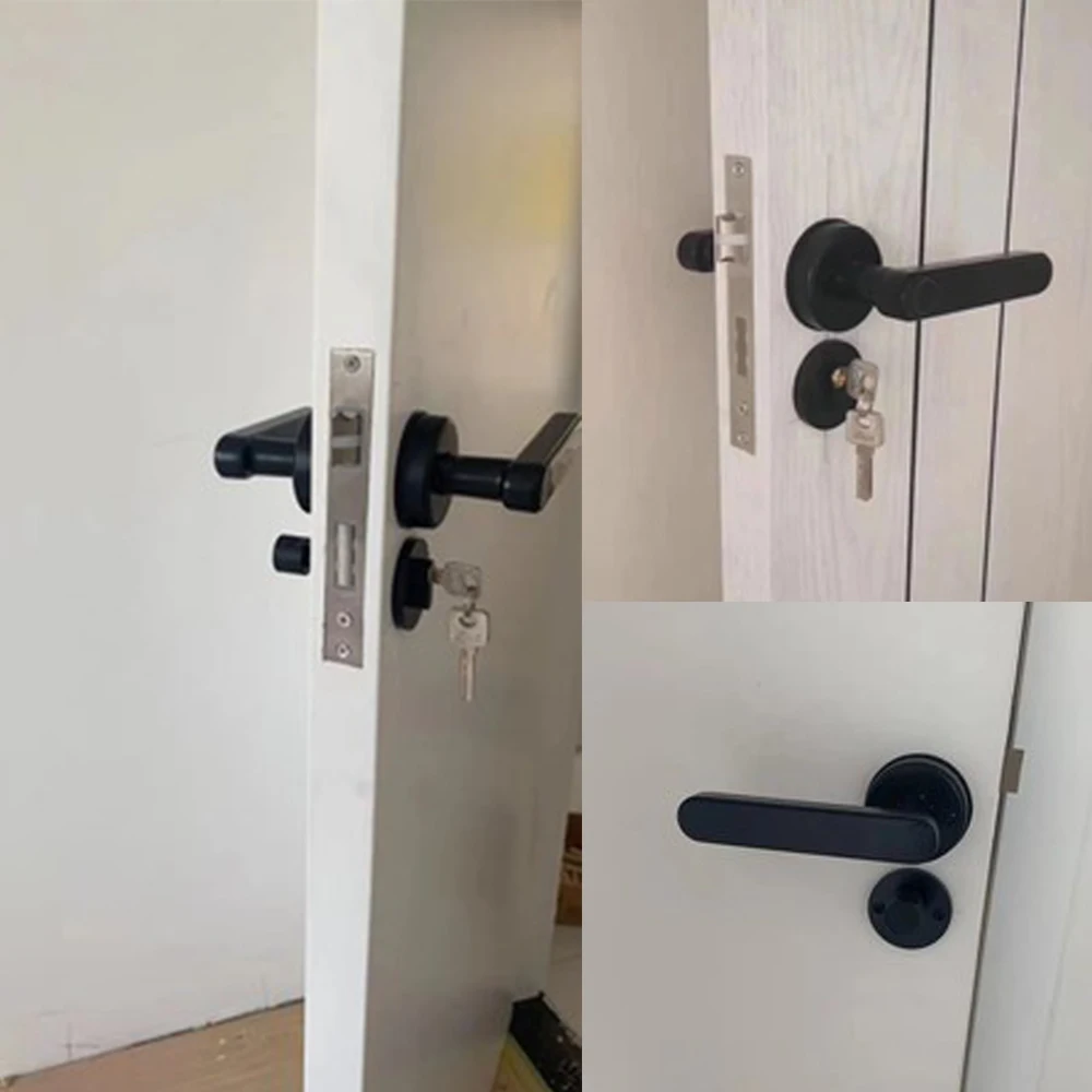 Дверной замок со сканером отпечатков пальцев и металлическим ключом для