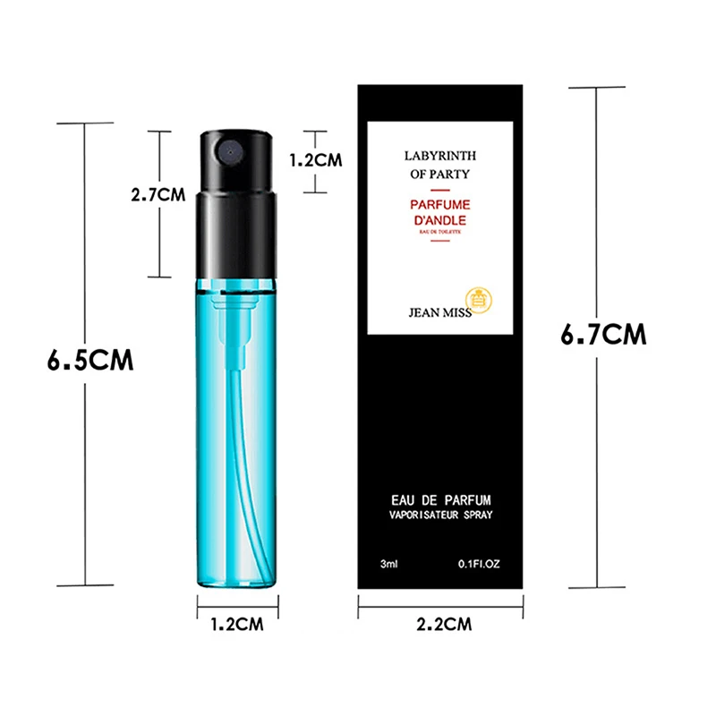 

3ml Pheromone Perfume For Men And Women Atomizer Bottle Glass Fashion Lady Female Parfum Long-Lasting Flower Fragrance Deodorant