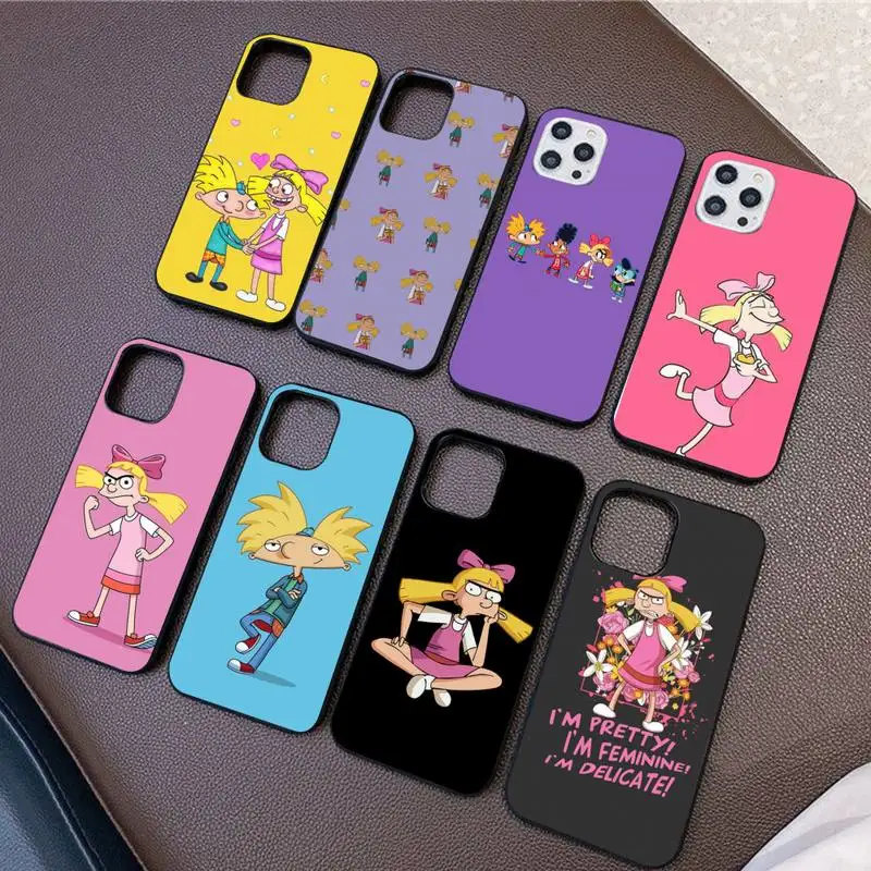 Hey Arnold Helga cute funny cartoon Phone Case For iPhone 11 8 7 6 6S Plus X XS MAX 5 5S SE 2020 XR 11 pro DIY capa