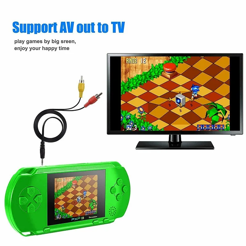Портативная 16 битная ретро консоль TIPTOP PXP3 для тонких видеоигр портативная