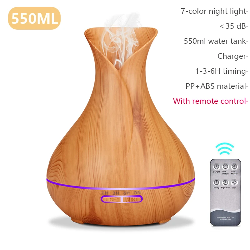 

Aroma Essential Oil Diffuser Mini Air 400ml Remote Control xaomi Humidifier Ultrasonic Mist Aromatherapy Air Purifier LED Night
