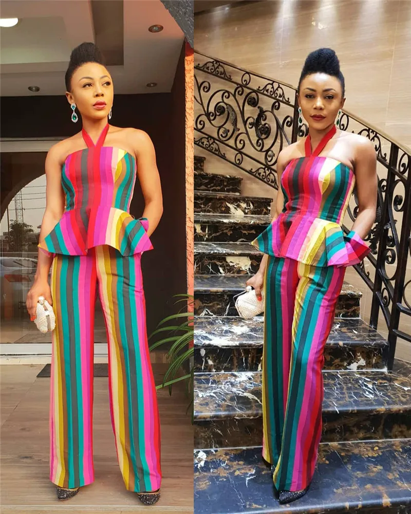 Женский праздничный костюм из двух предметов комплект укороченный топ и брюки