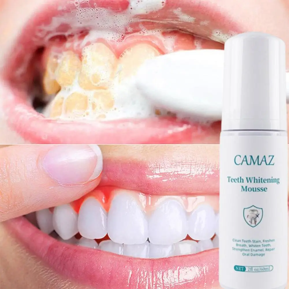 

60ml Press the Toothpaste Mousse Cleaning Teeth Remove Tooth Stains Whitening Teeth Foam Toothpaste Hygiene Foam Toothpaste